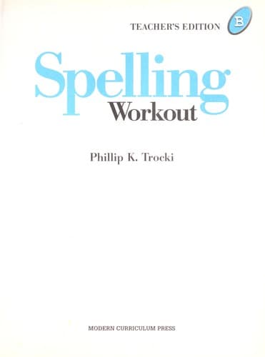 Tapa de Spelling Workout F