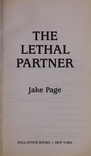 Tapa de The lethal partner