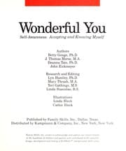 Tapa de Wonderful you : self-awareness : accepting and knowing myself