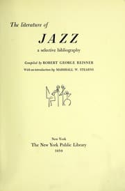 Tapa de The literature of jazz
