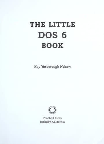 Tapa de The little DOS 6 book