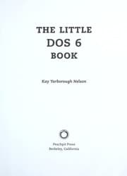 Tapa de The little DOS 6 book