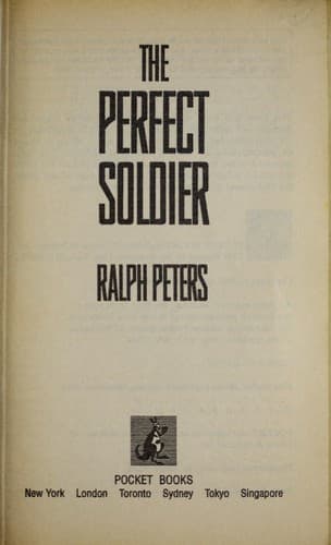Tapa de The perfect soldier