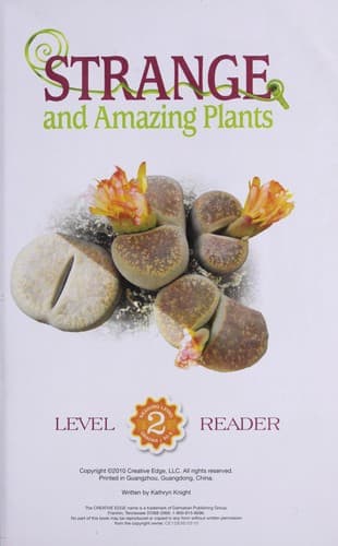 Tapa de Strange and amazing plants