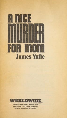 Tapa de A nice murder for mom