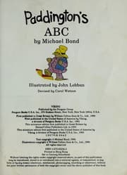 Tapa de Paddington's ABC