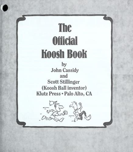 Tapa de The official Koosh book