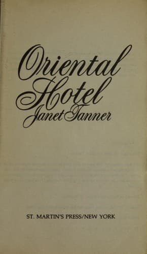Tapa de Oriental hotel