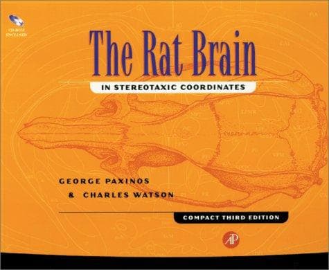 Tapa de The Rat Brain in Stereotaxic Coordinates, Compact Third Edition (with CD-ROM)