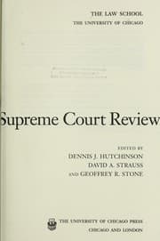 Tapa de The Supreme Court Review, 2008
