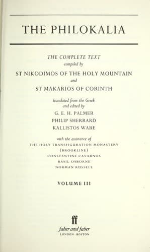 Tapa de The Philokalia