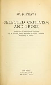 Tapa de Selected criticism and prose