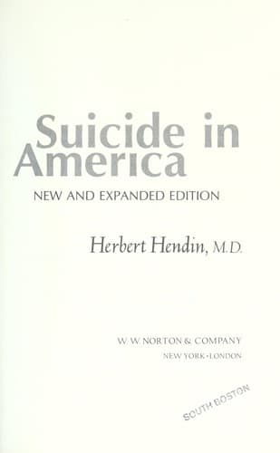 Tapa de Suicide in America