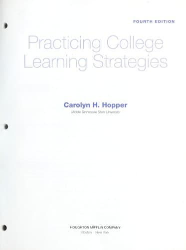 Tapa de Practicing college learning strategies