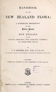 Tapa de Handbook of the New Zealand flora