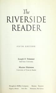 Tapa de The Riverside reader