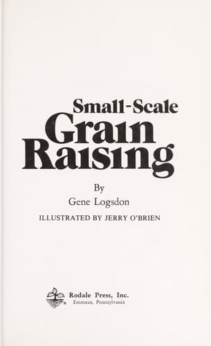 Tapa de Small-scale grain raising