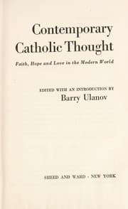 Tapa de Contemporary Catholic thought