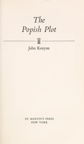 Tapa de The Popish Plot