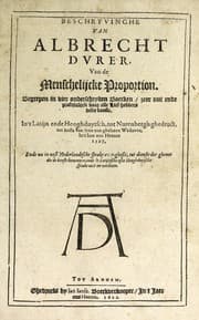 Tapa de Beschryvinghe van Albrecht Durer van de menschelijcke proportion