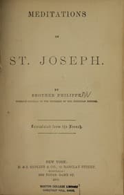 Tapa de Meditations on St. Joseph