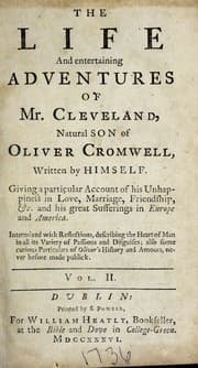 Tapa de The life and entertaining adventures of Mr. Cleveland, natural son of Oliver Cromwell, written by himself