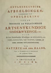 Tapa de Ontleedkundige afbeeldingen, dienende tot opheldering van de noodige en volstandige artsenykundige onderwyzinge, enz. naar de beste ontleedkundige afbeeldingen van Eustachius, Albinus, Boerhaven, etc
