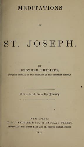 Tapa de Meditations on St. Joseph