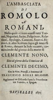 Tapa de L' ambasciata di Romolo à Romani