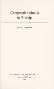 Tapa de Comparative studies in kinship