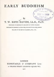 Tapa de Early Buddhism