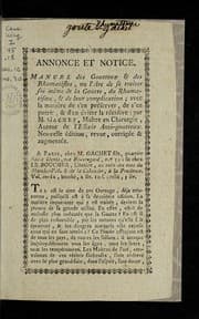 Tapa de Annonce et notice