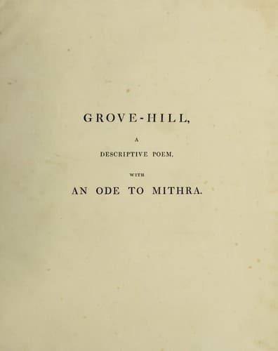 Tapa de Grove - Hill