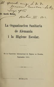 Tapa de La organizacio n sanitaria de Alemania y la higiene escolar