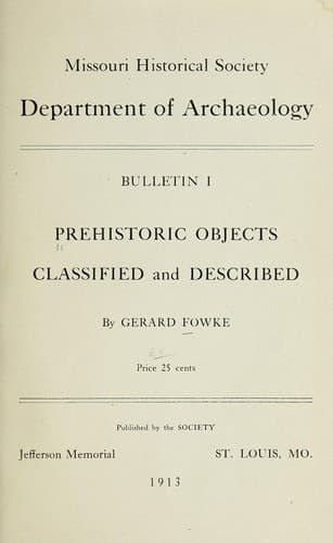 Tapa de Prehistoric objects classified and described