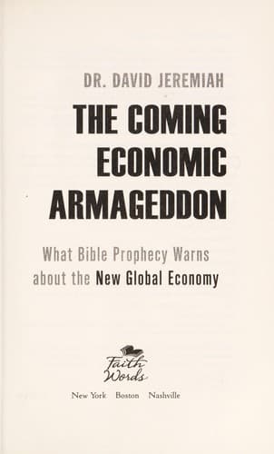 Tapa de The coming economic Armageddon