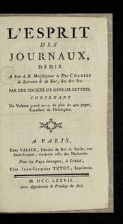 Tapa de L'esprit des journaux
