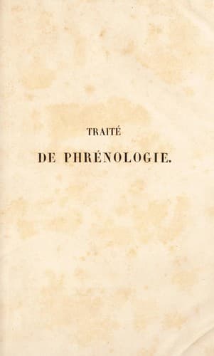 Tapa de Trait©♭ de phr©♭nologie ...