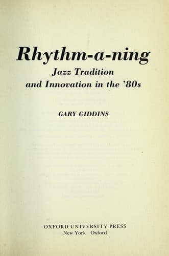 Tapa de Rhythm-a-ning