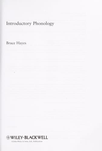 Tapa de Introductory phonology