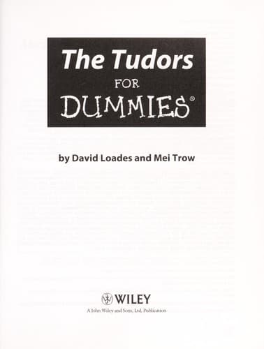 Tapa de The Tudors for dummies