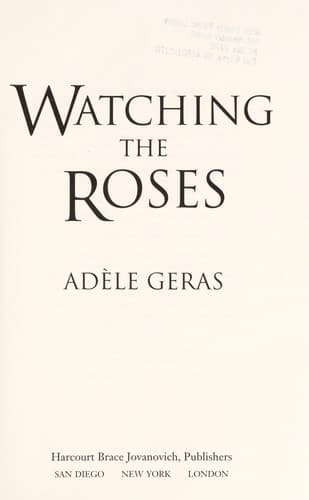 Tapa de Watching the roses