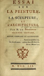 Tapa de Essai sur la peinture, la sculpture, et l'architecture