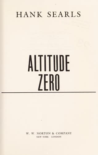 Tapa de Altitude zero