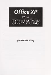 Tapa de Office XP for dummies