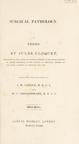 Tapa de Surgical pathology. A thesis
