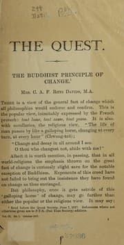 Tapa de The Buddhist principle of change