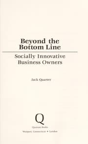 Tapa de Beyond the bottom line