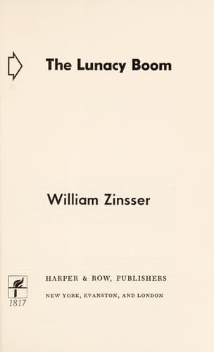 Tapa de The lunacy boom