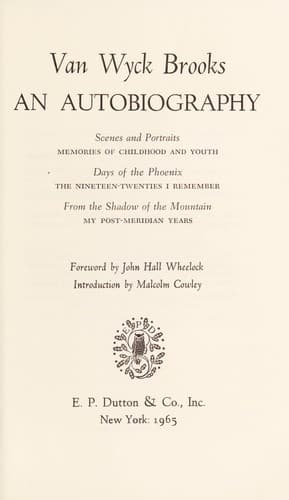 Tapa de An autobiography